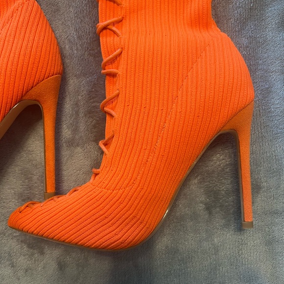 EGO sky high Orange heeled boots - Picture 6 of 7